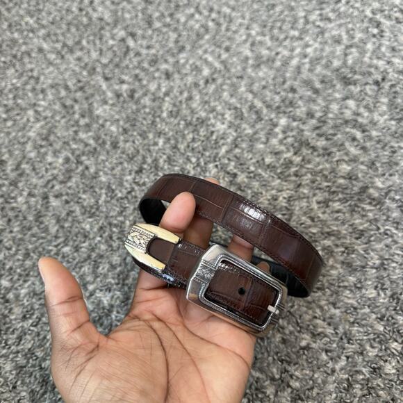 Brighton Women's Reversible Black Brown Belt Size M 29-33” Skinny Classic - Picture 2 of 5